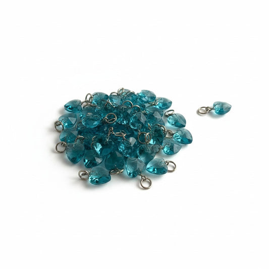 Heart Glass Bead Charm - Size 20mm