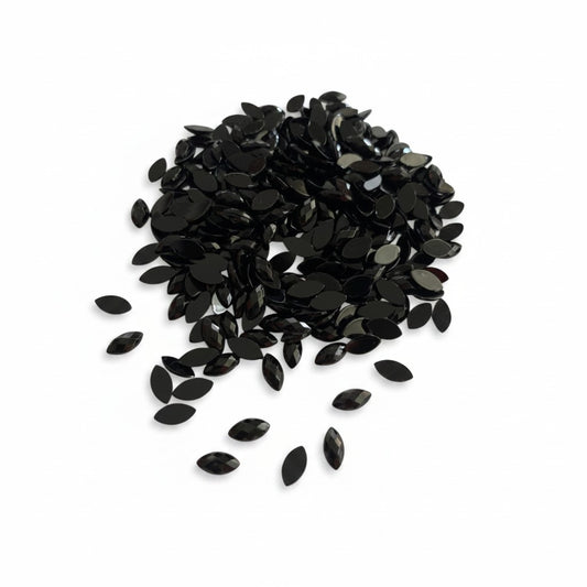 Horse Eye Rhinestone Black Embellishments - 10 grams