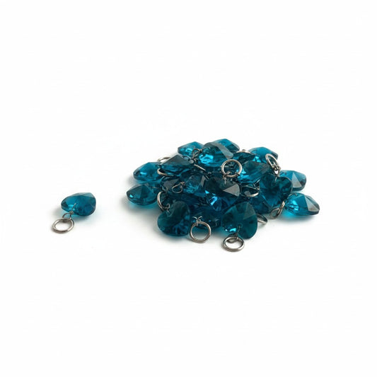 Heart Glass Bead Charm - Size 20mm
