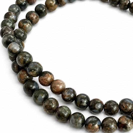 Strand of Llanite Gemstone Beads - Size 8mm