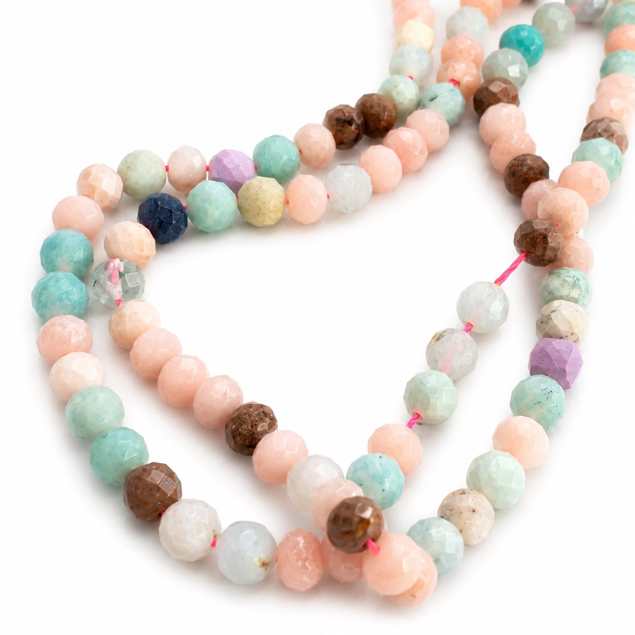 Strand of Mixed Gemstone Beads - Size 4mm