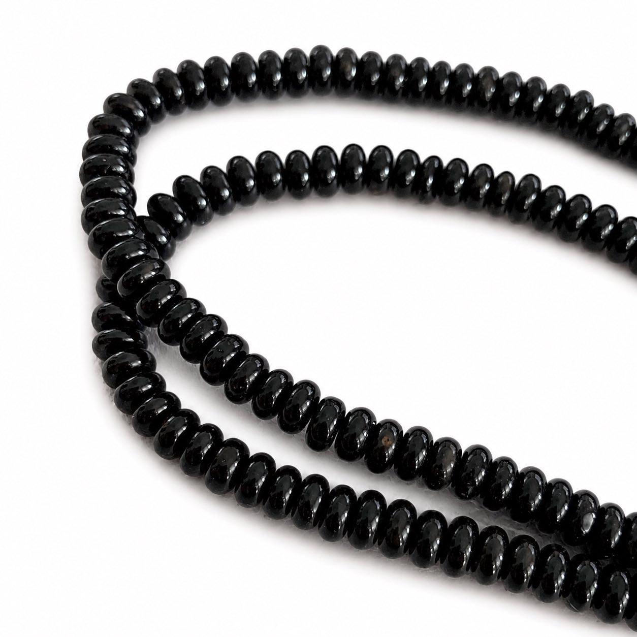 Strand of Agate Rondelle Gemstone Beads - Size 6mm
