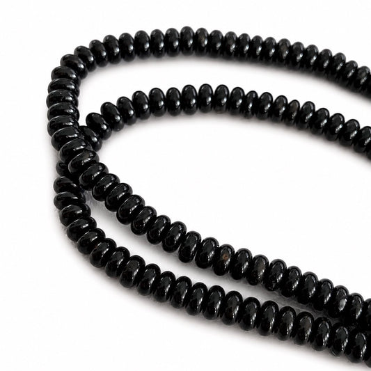 Strand of Agate Rondelle Gemstone Beads - Size 6mm