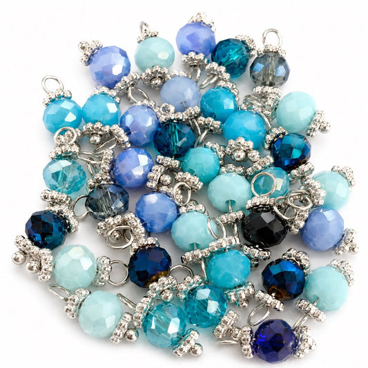 Bead Silver Plated Charm - Size 13mm
