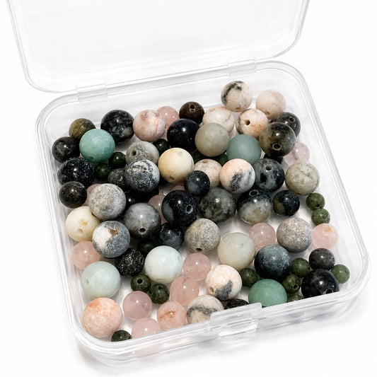 Box of Mixed Gemstone Beads