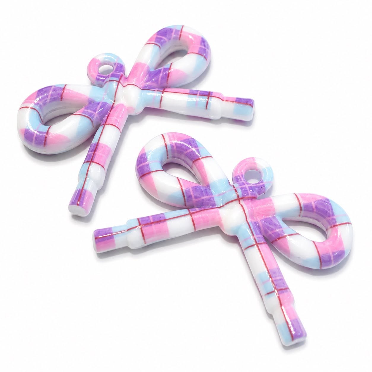 Bowknot Acrylic Pendant - Size 34x48mm