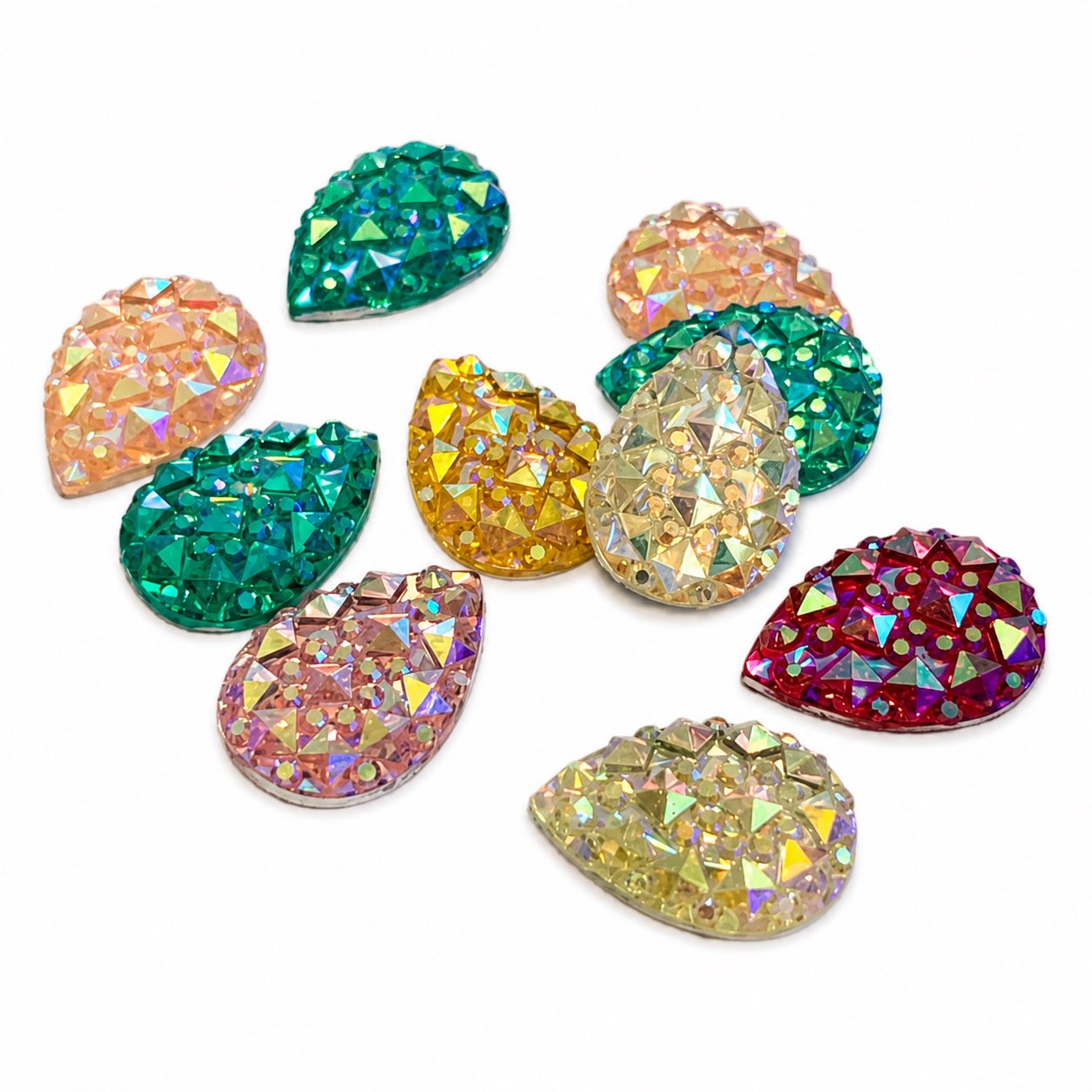 Tear Drop Mixed Embellishments - 10 Pack