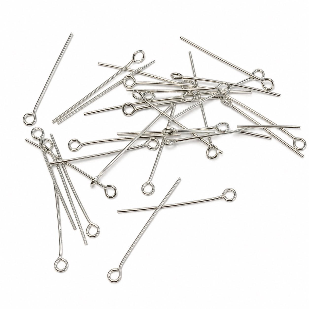 Eye Pins Silver - 30 Pack