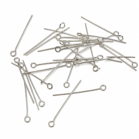 Eye Pins Silver - 30 Pack