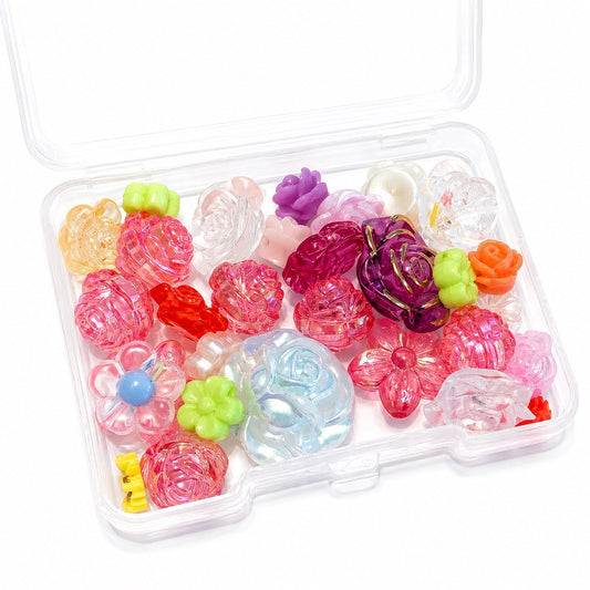 Box of Mixed Flower Beads
