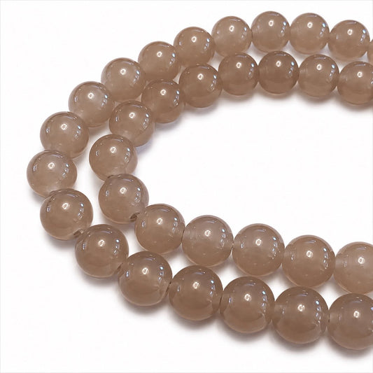 Strand of Mink Glass Beads - Size 8mm