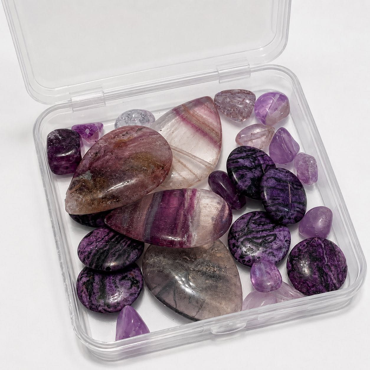Box of Mixed Gemstone Beads