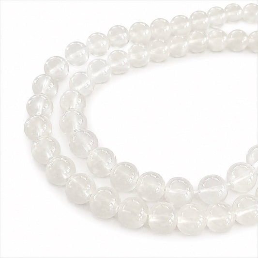 Strand of Cloudy Glass Beads - Size 8mm