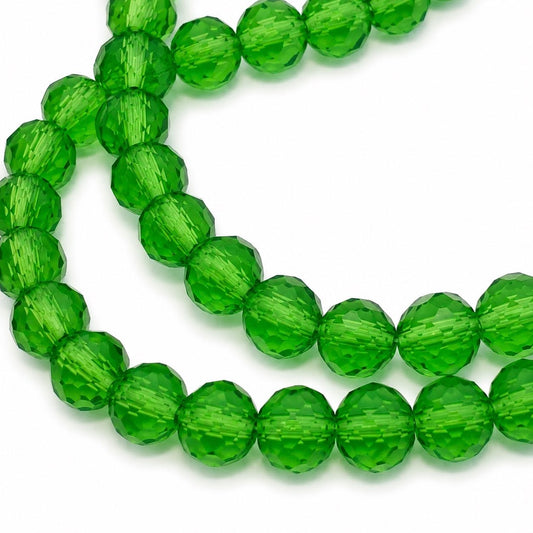 Strand of Bright Green Glass Beads - Size 4mm