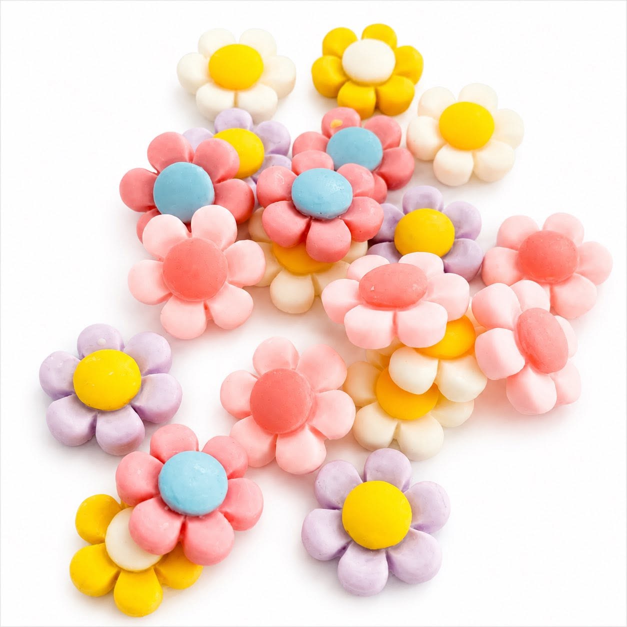 Rounded Flower Embellishment - Size 15mm