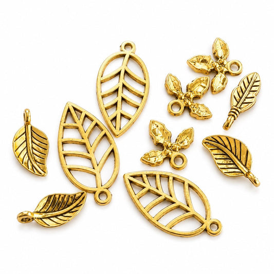 Golden Mixed Charms - 10 Pack