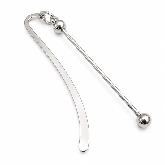 Beadable Book Mark - Silver