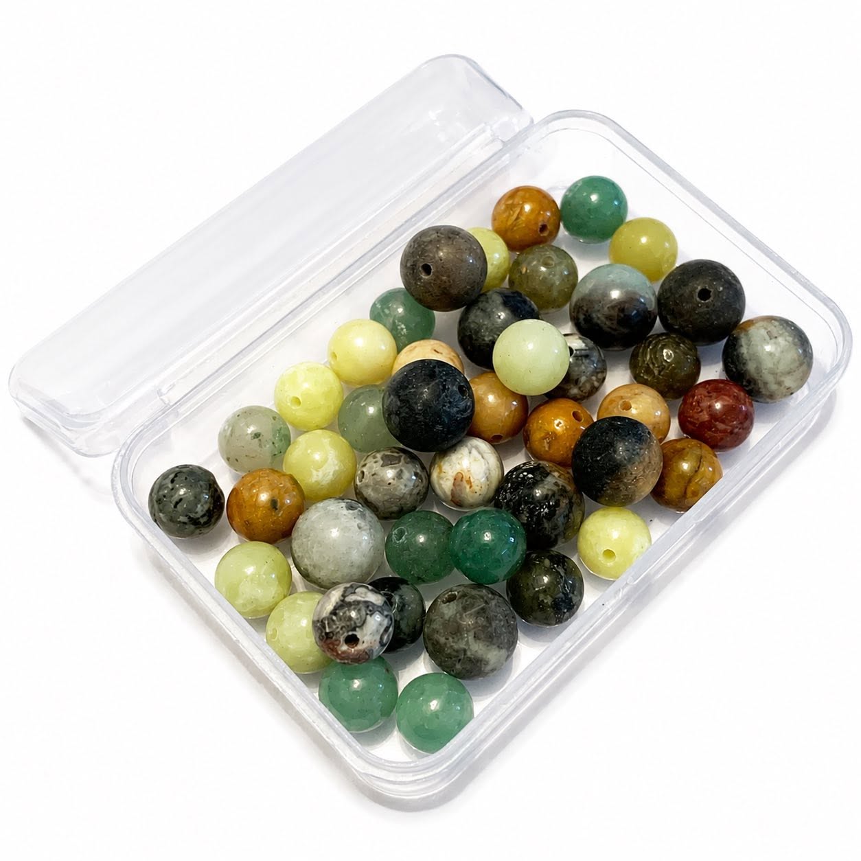 Box of Mixed Gemstone Beads