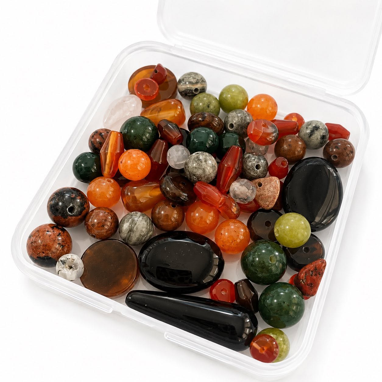 Box of Mixed Gemstone Beads