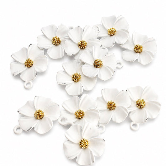 Flower Enamel Charm - Size 20mm