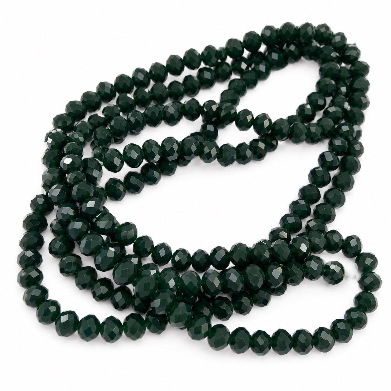 Strand of Glass Faceted Beads - Size 6x4mm