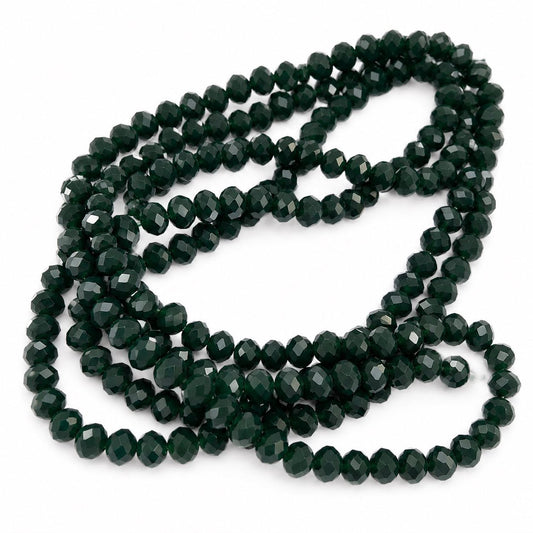 Strand of Glass Faceted Beads - Size 6x4mm
