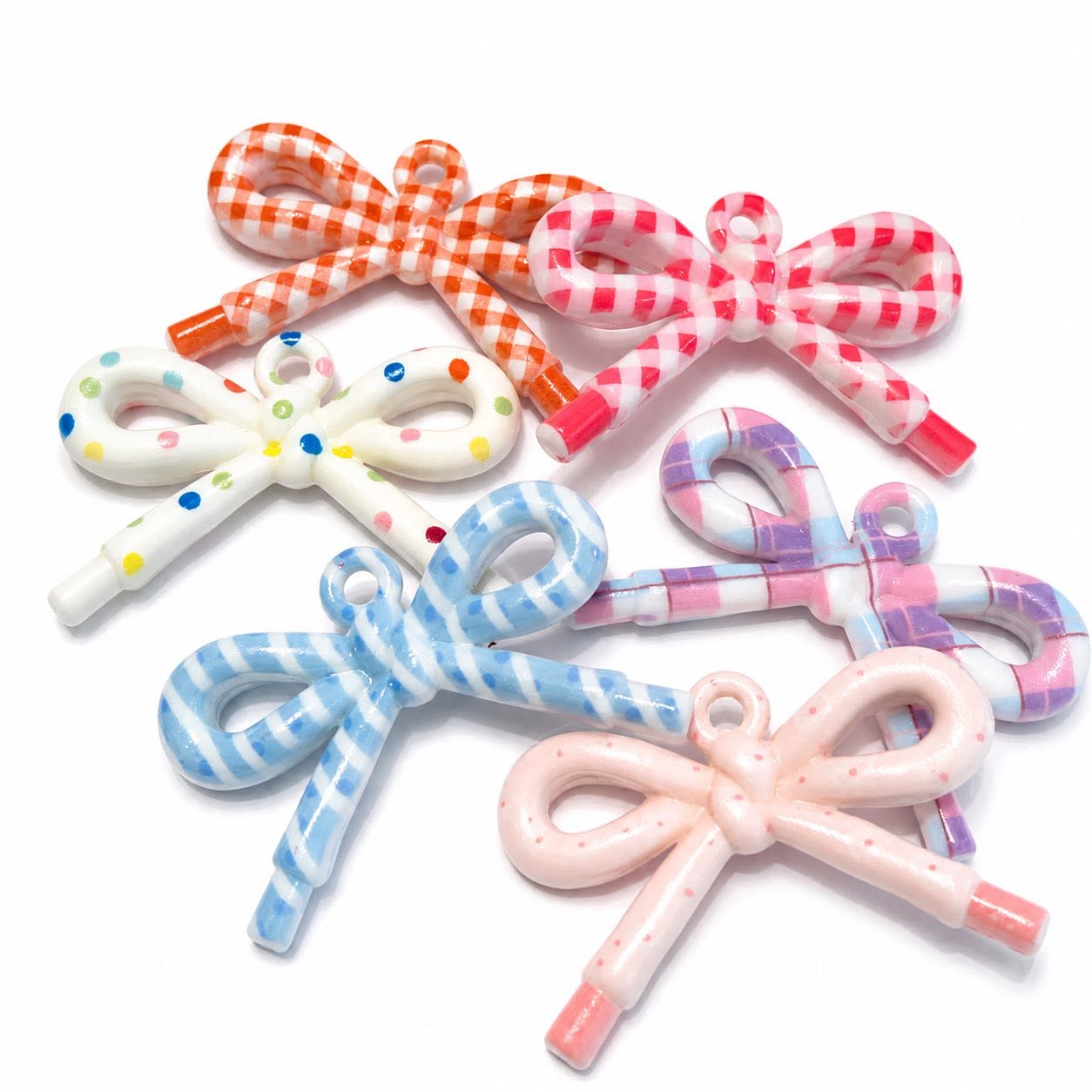 Bowknot Acrylic Pendant - Size 34x48mm
