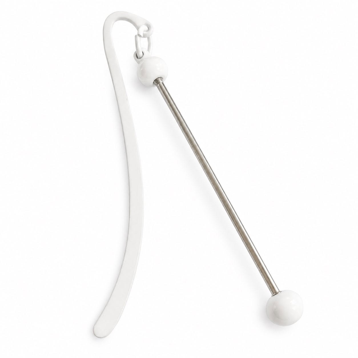 Beadable Book Mark - White