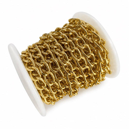 Twisted Curb Chain - Golden