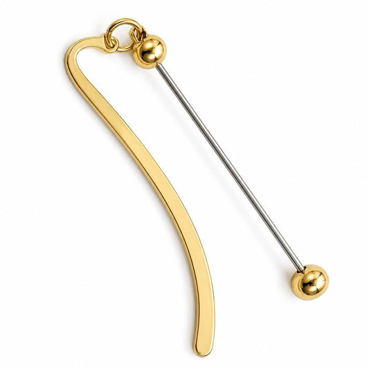 Beadable Book Mark - Gold