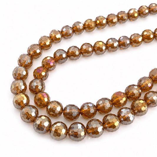 Strand of Glass Beads Disco Balls - Size 8mm
