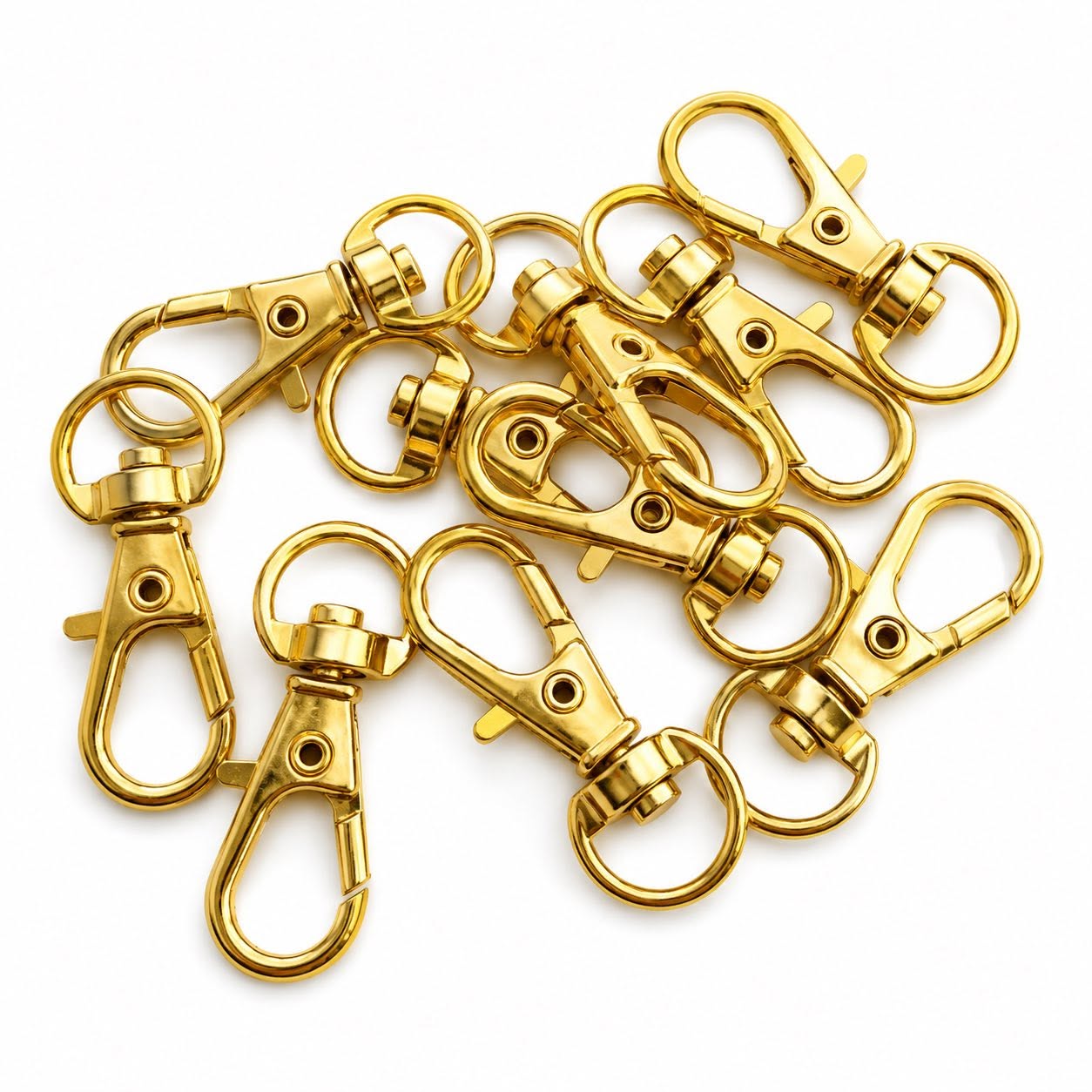 Swivel Golden Lobster Clasps - 10 Pack