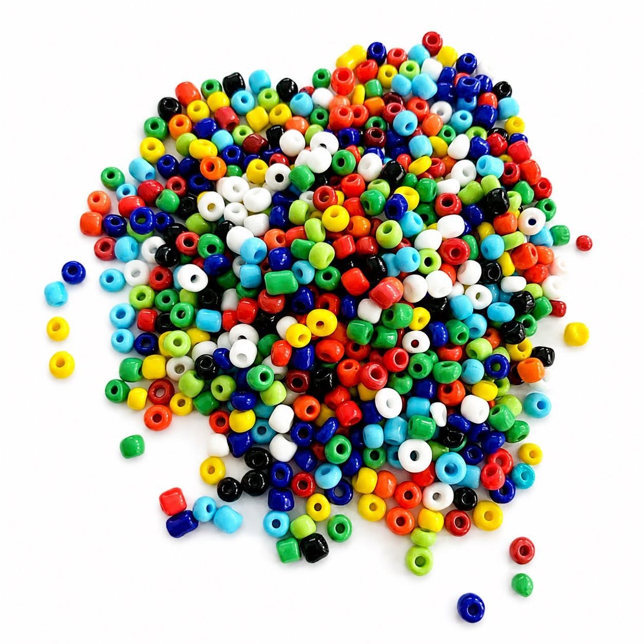 Mixed Coloured Seed Beads - Size 4mm