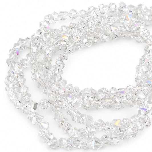 Strand of Clear AB Chip Glass Beads - Size 4mm