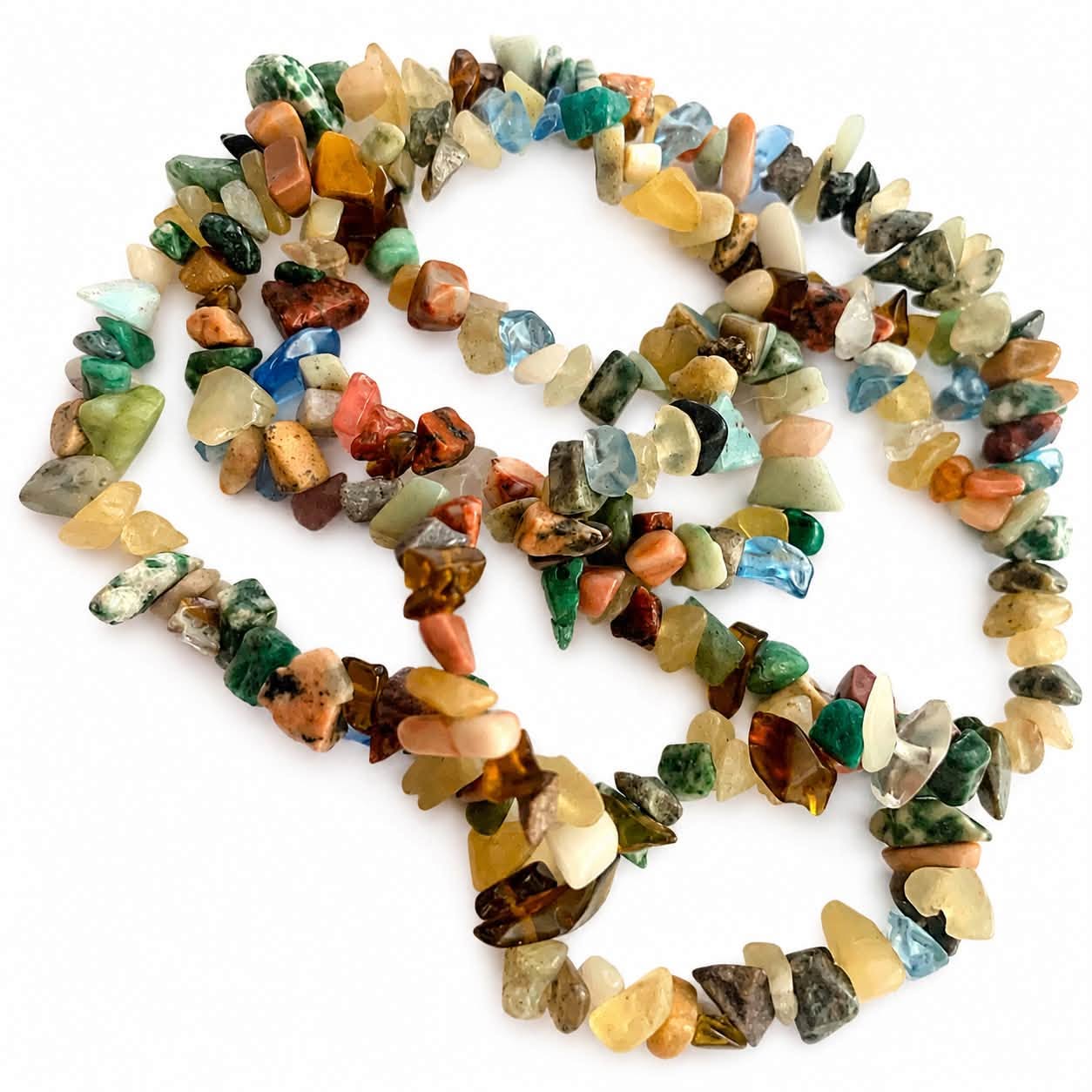 Strand of Mixed Gemstone Chip Beads - size 5-7mm