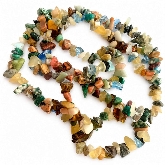 Strand of Mixed Gemstone Chip Beads - size 5-7mm