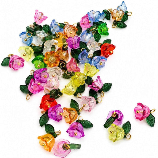 Acrylic Flower Charm - Size 14mm