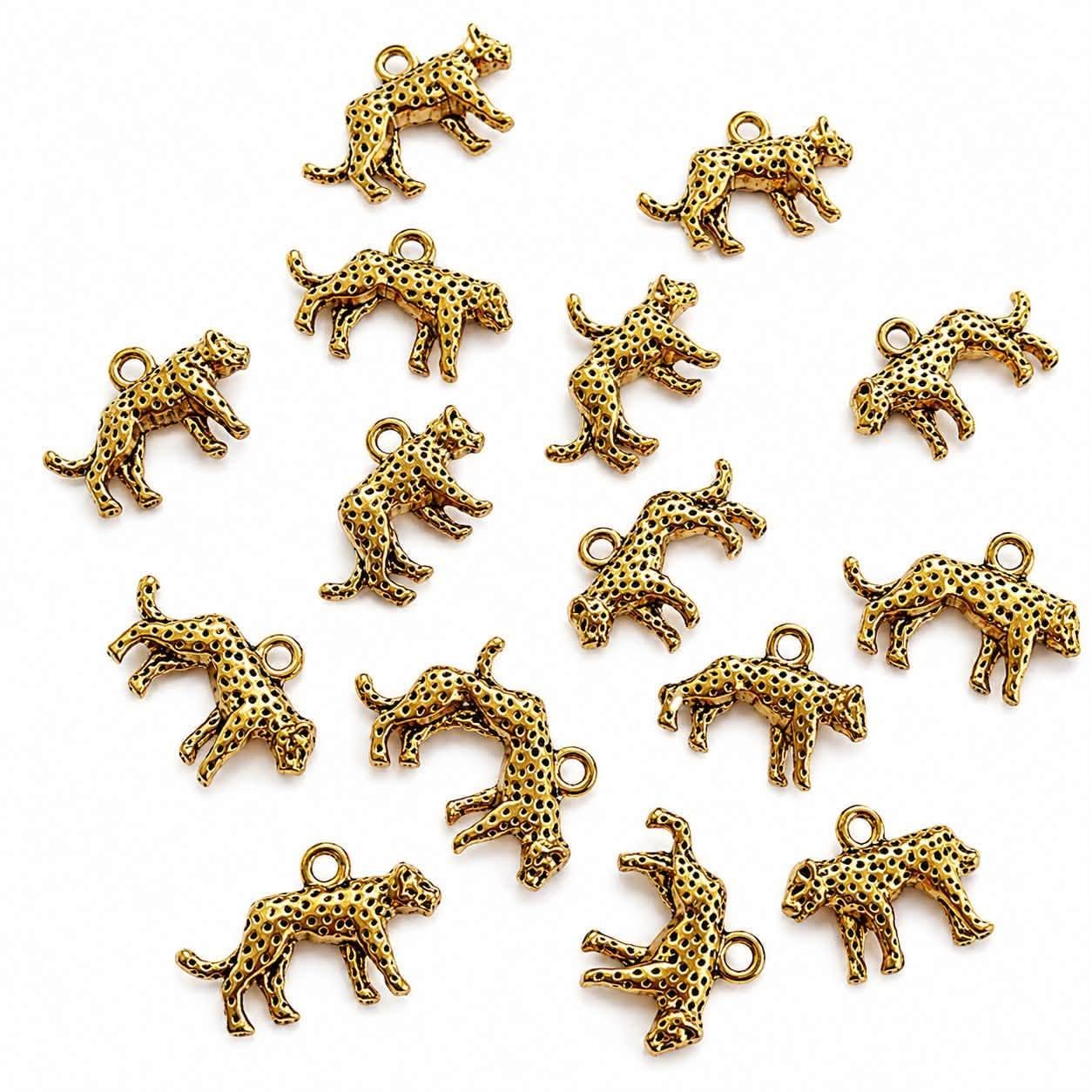 Leopard Golden Charm - Size 25mm