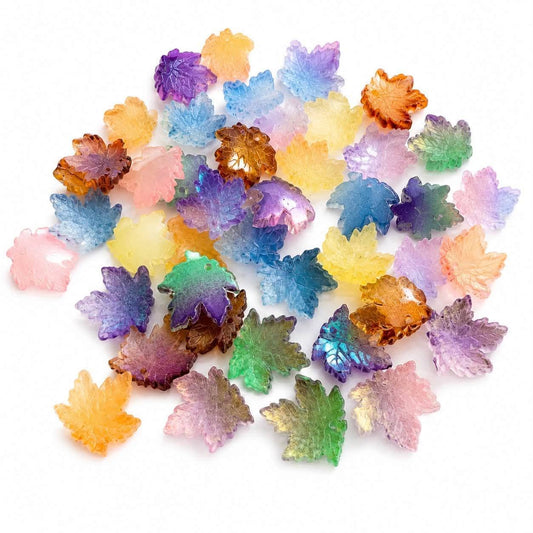 Maple Leaf Glass Bead - Size 15mm