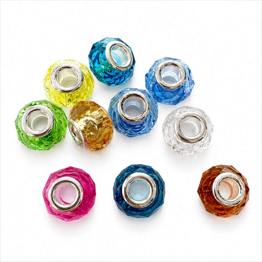 Colourful Acrylic Pen Beads - SIze 14mm