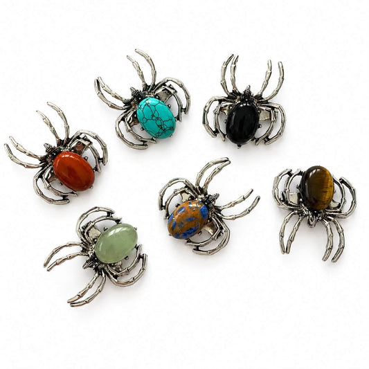 Spider Gemstone Pendant - Size 40mm