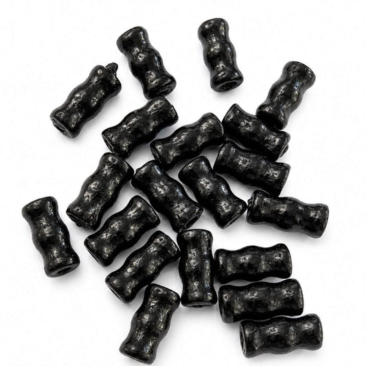 Bamboo Shaped Wooden Beads - 20 Pack