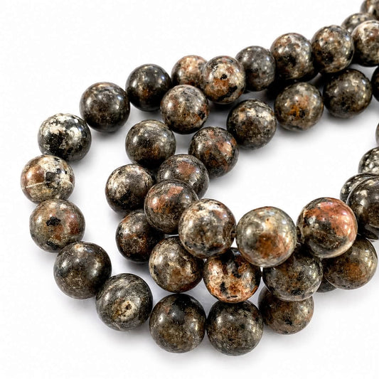 Strand of Yooperlite Stone Beads – 12mm UV-Reactive Glow Beads