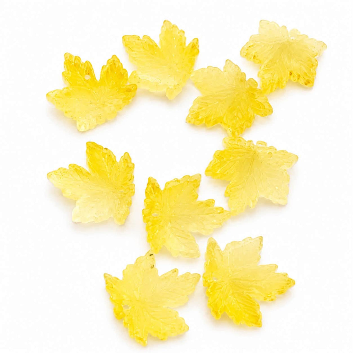 Leaf Glass Charm - Size 15mm