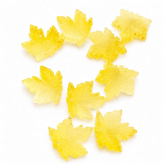 Leaf Glass Charm - Size 15mm
