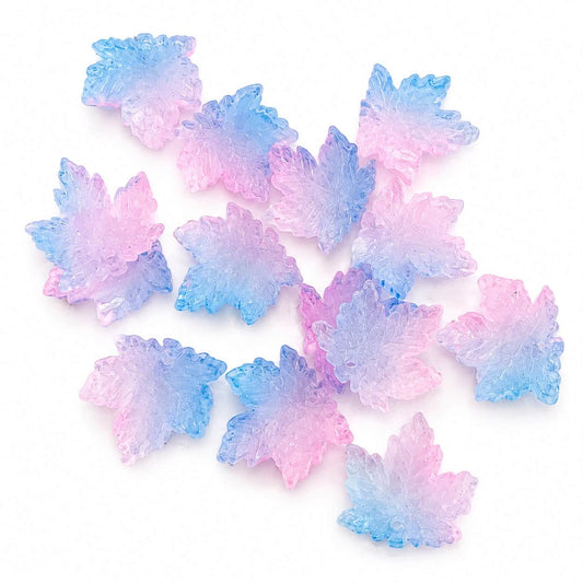 Leaf Glass Charm - Size 15mm