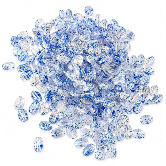 Rice Puff Shaped Glass Beads - Size 6mm