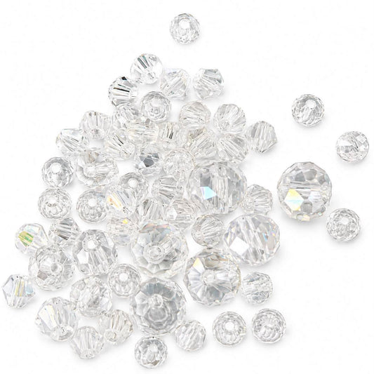 Mixed Glass Faceted Beads