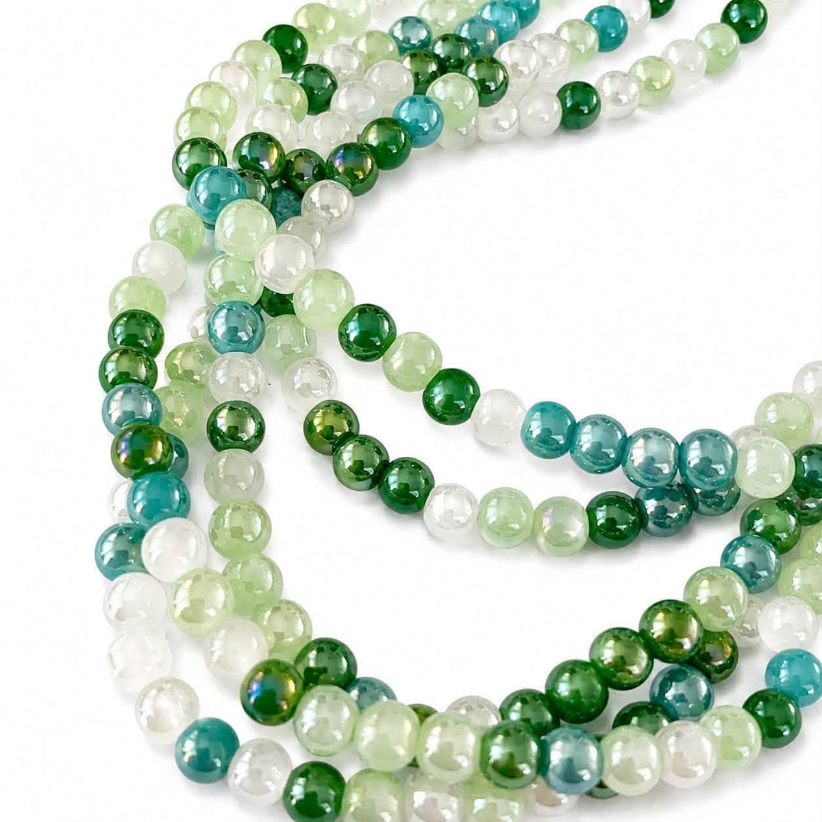 Strand of AB Glass Beads - Size 4mm
