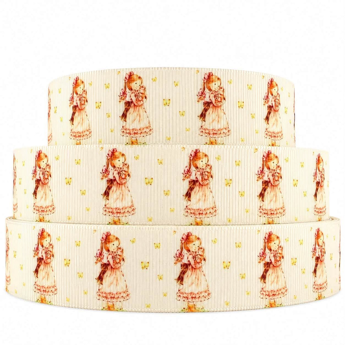 Girl & Teddy Bear Design Ribbon - 3 Metres